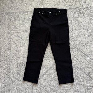 Rafaella Size 8 Black Capris Pants